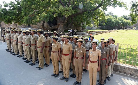 Security check at five rathas at mahabalipuram for the Chinese President Xi Jinping to meet PM Modi in Chennai on Oct 11-12 for second informal summit. (Photo | R Sathish Babu, EPS)