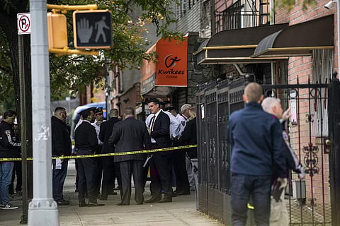 NYPD investigates the scene of a shooting in the Brooklyn borough of New York. (Photo|AP)