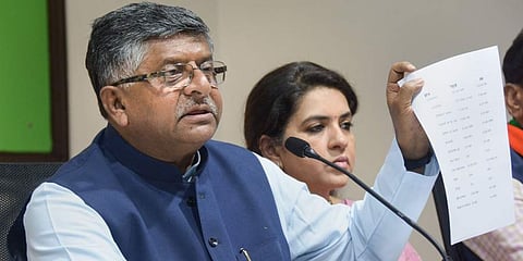 Union Minister Ravi Shankar Prasad (Photo | PTI)