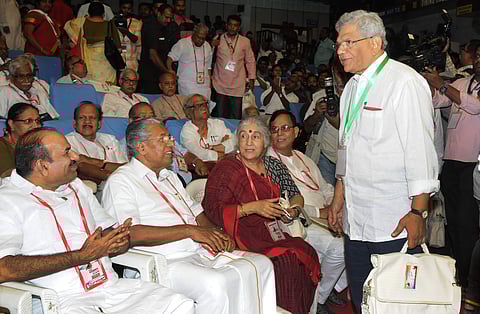 CPM Politburo member BV Raghavulu with other senior CPM leaders (File Photo |EPS)