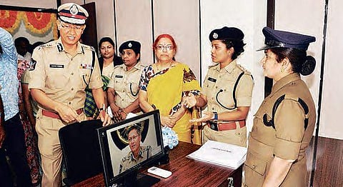 Andhra Pradesh DGP Gautam Sawang with other officers (File Photo |EPS)