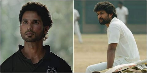 L-R: Actor Shahid Kapoor; actor Nani in 'Jersey'.