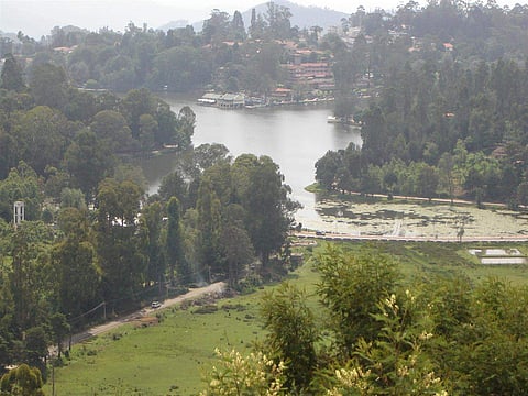 A view of the Kodaikanal Lake.