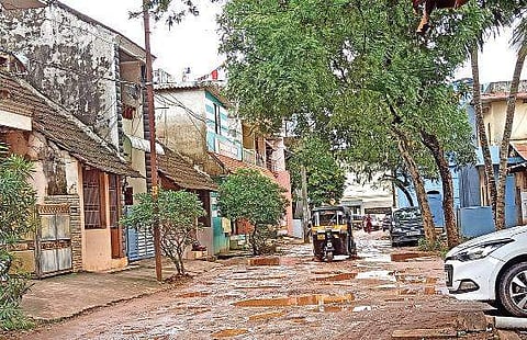 Shaliyar street in a sorry state during monsoon
