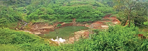 The check dam co-owned by LDF MLA P V Anwar near Kakkadampoyil in Kozhikode