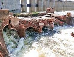 Collapsed bridge over river Penna (Photo |EPS)