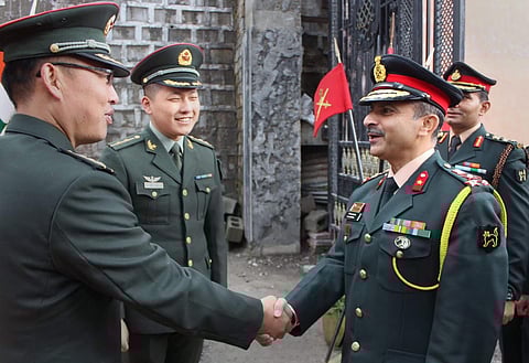 Border Troops of Indian Army and People's Liberation Army PLA jointly celebrate Chinese National Day at Nathu La Tuesday Oct. 1 2019. | (Photo | PTI)