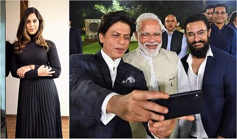 Upasana Konidela questioned Prime Minister Modi over the lack of representation from the South Indian film industries at the event. (Photos | Twitter)