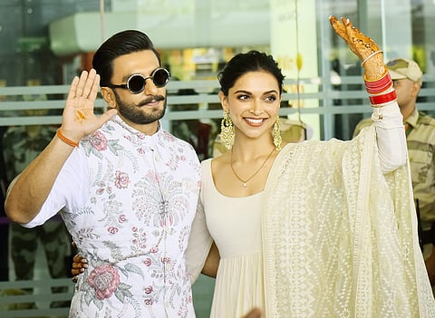 Actor-couple Ranveer Singh and Deepika Padukone. (Photo | Pandarinath B, EPS)