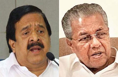 UDF leader Ramesh Chennithala (L) and Kerala CM Pinarayi Vijayan (File photo| EPS)