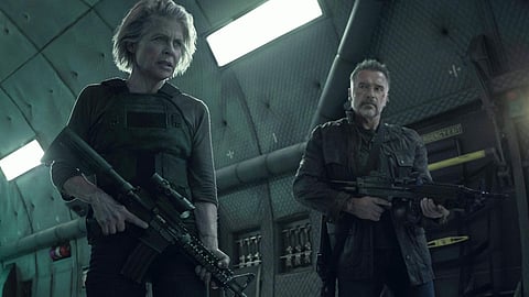 Linda Hamilton and Arnold Schwarzenegger in 'Terminator: Dark Fate.' (Photo | AP)