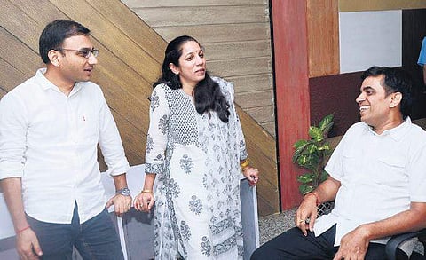 ixamBee founders Arunima Sinha, Sandeep Singh and Chandraprakash Joshi