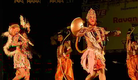 Theatre artists take part in Bhaona.