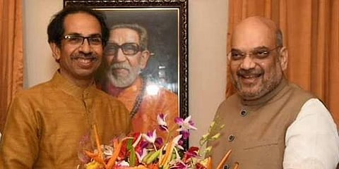 Amit Shah might visit Shiv Sena chief Uddhav Thackeray on October 30 after attending a meeting of the BJP's newly-elected MLAs. (File Photo | PTI)
