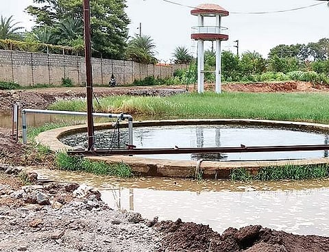 One of the wells inside the Rail Wheel Factory premises at Yelahanka which has been revived and is a major source of water supply to the factory