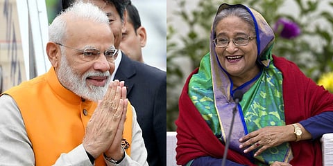 PM Narendra Modi and Sheikh Hasina (Photo | PTI)