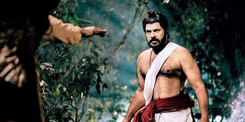 Mammootty in a still from 'Mamangam'