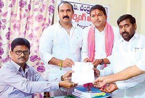 From right, S Saidi Reddy of TRS