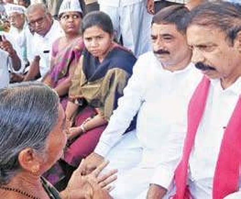 Andhra Pradesh opposition leaders demand State government take steps to stop mining activities in the Nallamalla forest area (Photo |EPS)