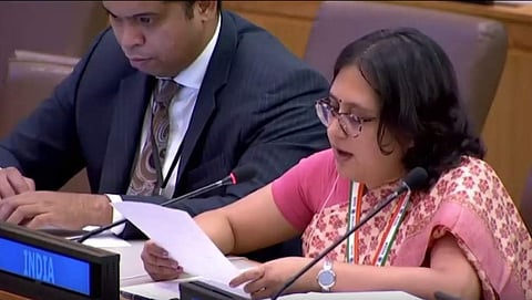 First Secretary in India's Permanent Mission to the UN Paulomi Tripathi (Youtube Screengrab)