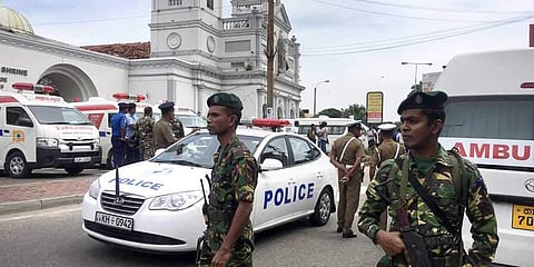 Army soldiers secure the area around St. Anthony's Shrine after a blast in Colombo, Sri Lanka. (Photo | AP)