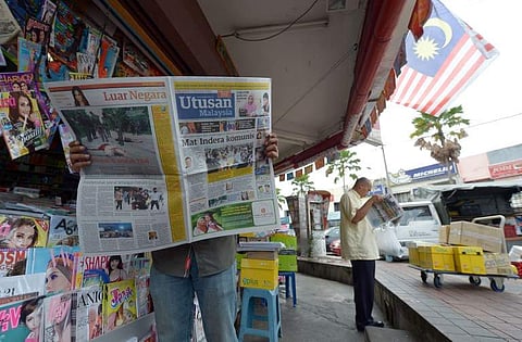 Malaysia's old Malay-language newspaper Utusan Malaysia. (Photo| AFP)