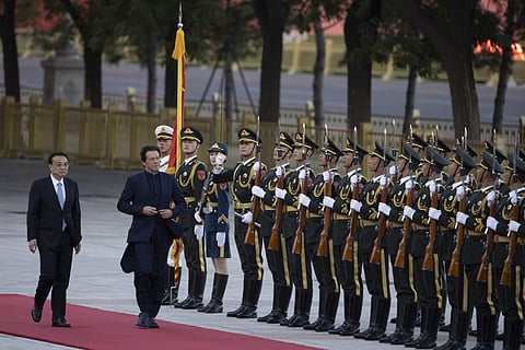 Pakistan Prime Minister Imran Khan in China. (Photo| AP)