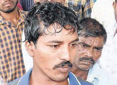 C Venkatesh, the farmer who tried to commit suicide at the Jangaon District Collectorate on Monday