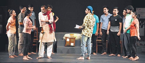 A scene from Kreeta, the play that won first place at Sahitya Kala Parishad’s annual festival