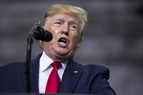 US President Donald Trump speaks during a campaign rally (Photo| AP)