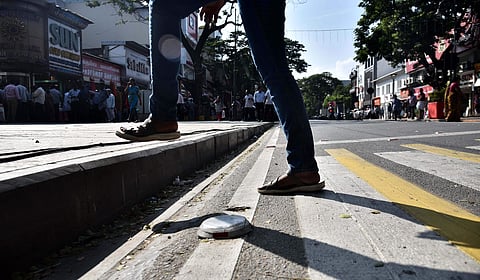 erbs are not dropped for wheelchair users from the pedestrian plaza in the smart city project at T Nagar| P Jawahar