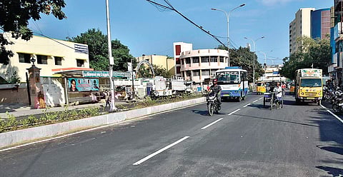 Pondy Bazaar road sports a new look after it was relaid ahead of pedestrian plaza’s inauguration | P Jawahar