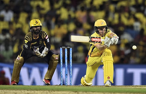 Sam Billings plays a shot during the IPL 2018 cricket match against KKR. (Photo| PTI)