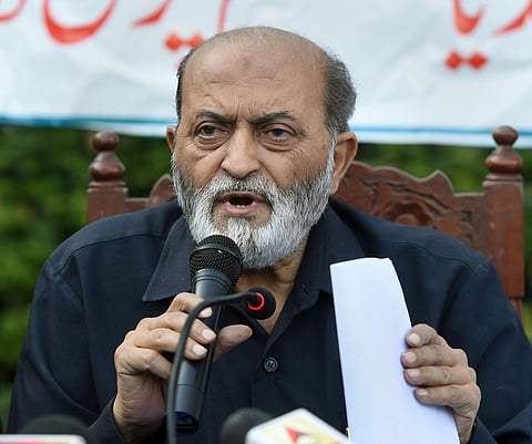All India Muslim Personal Law Board secretary Zafaryab Jilani addresses a press conference in Lucknow Sunday Nov. 17 2019. | (Photo | PTI)