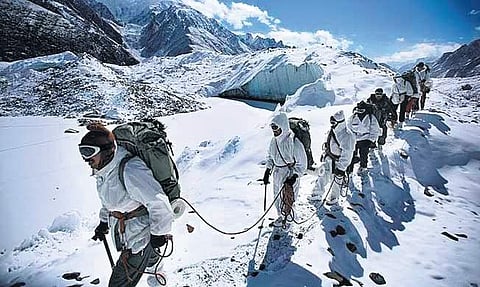 Siachen, known as the world’s highest battlefield, is at an altitude of around 20,000 ft above sea level. (File Photo| PTI)