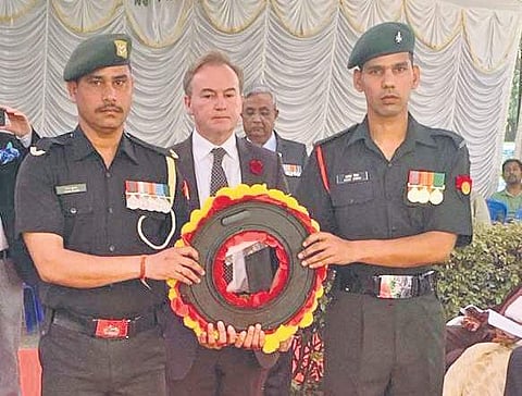 British Deputy High Commissioner Jeremy Pilmore-Bedford (centre)