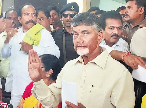Former Andhra Pradesh chief minister N Chandrababu Naidu| Express