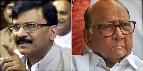 Shiv Sena MP Sanjay Raut (L) and NCP chief Sharad Pawar. | (File | PTI)