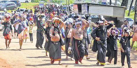 With peace prevailing at the hill shrine this pilgrimage season, Nilakkal has been witnessing a huge rush of devotees since the opening of the Sabarimala temple on Saturday | A Sanesh