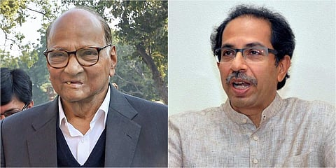 Nationalist Congress Party (NCP) chief Sharad Pawar and Shiv Sena chief Uddhav Thackeray (Photos | PTI)