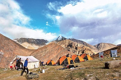 Tents at the Kanyatse Peak