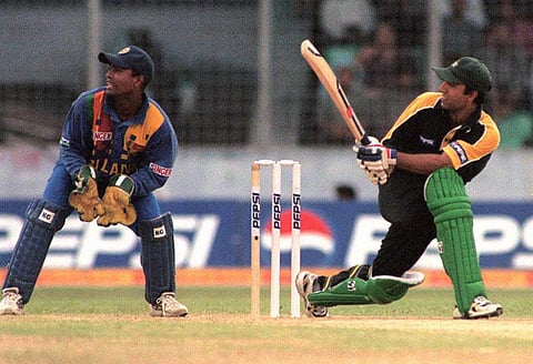 Saeed Anwar plays a shot during his playing days. (File Photo | AFP)
