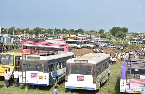 KCR is looking to privatize all the 5100 routes in Telangana (File photo | EPS)