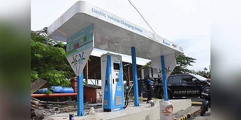 An e-vehicle charging station at Secretariat premise (File Photo | BP Deepu, EPS)