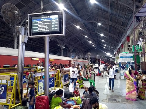 Passengers waiting at Egmore railway station (File Photo | EPS)