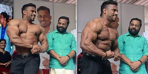 Chitharesh Natesan along with Tourism Minister Kadakampally Surendran at Government Arts College, Thycaud, Thiruvananthapuram. (Photo | Vincent Pulickal, EPS)