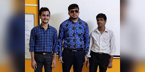 From left: Gururaj, Pradeep Kumar and Nithyananda
