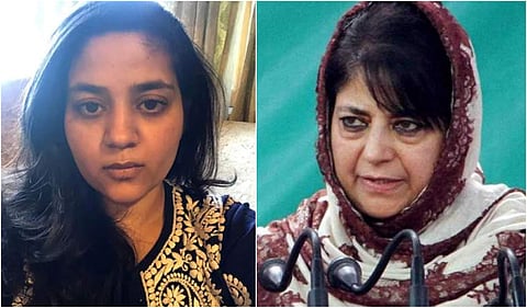 Iltija Mufti and her mother Mehbooba Mufti. (Photos | Twitter/ PTI)