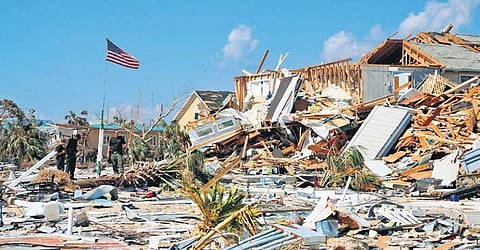 Hurricane Man visits scenes of devastation
