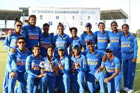 Chasing a target of 195, India's openers Jemimah Rodrigues and Smriti Mandhana provided a steady start and put on 141 runs for the first wicket. (Photo | Twitter)